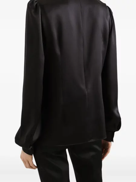Bluză Dolce & Gabbana din satin negru