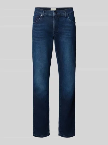Jeansy o kroju straight fit model „Cadiz” Brax granatowe