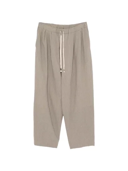 Pantaloni Calmlence cu dungi cu imagine cu cordon gri