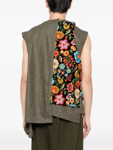Φλοράλ γιλέκο Comme Des Garçons Homme Plus με κέντημα πράσινο