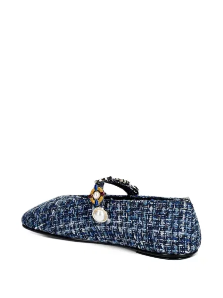 Balerini Jeffrey Campbell din tweed albastru