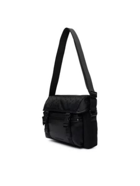 Tommy Hilfiger Torbica za okrog pasu Th Nylon Jacquard Satchel črna