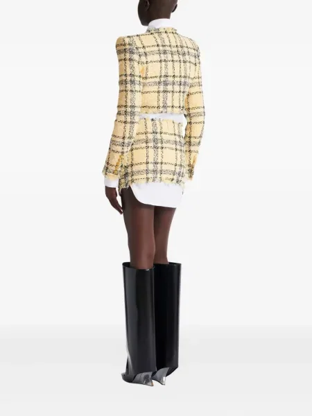 Fustă Balmain din tweed galben