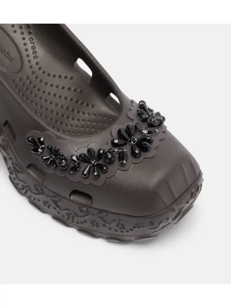 Pantofi cu toc Simone Rocha slingback maro
