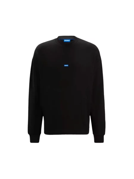 Bluza Hugo Blue ze stójką frotte czarna