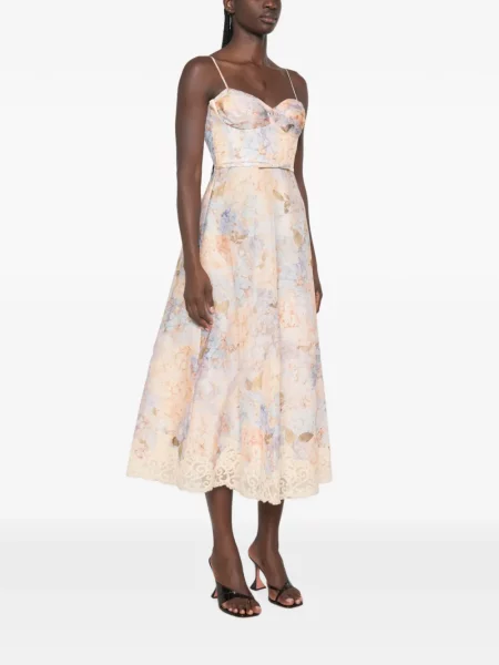 Rochie midi Zimmermann cu model floral cu imagine