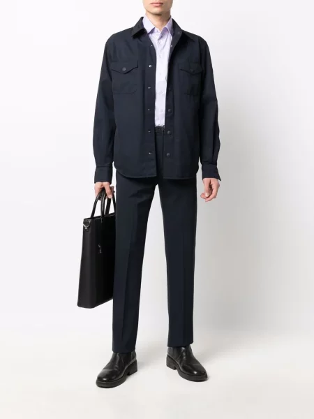 Ilgas striukė Giorgio Armani mėlyna