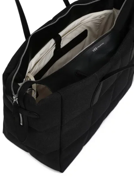 Matlasat geantă shopper Veecollective negru