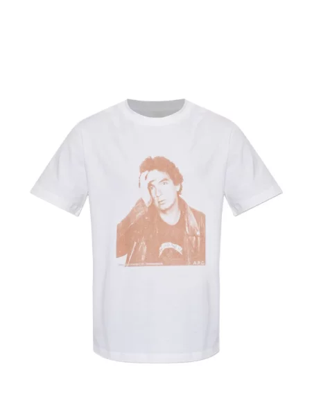 Tricou A.p.c. cu imagine alb