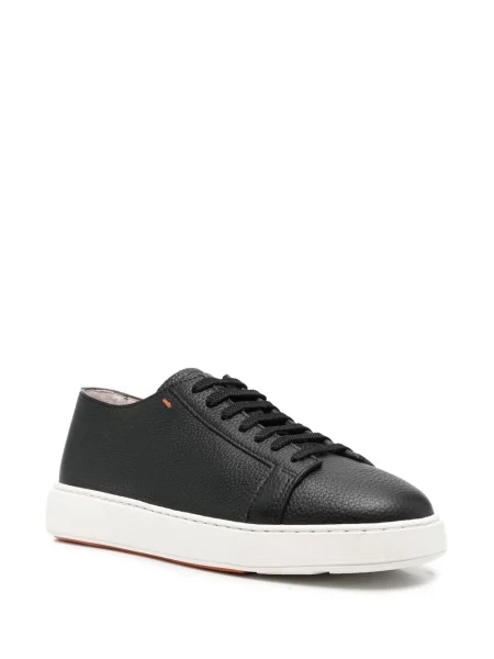 Sneakersy Santoni sznurowane koronkowe czarne
