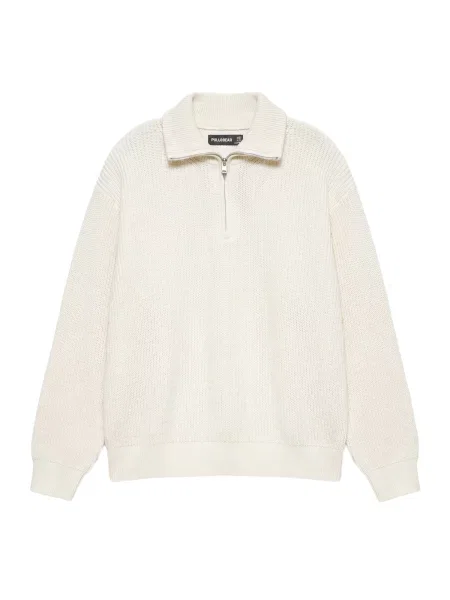Pull&Bear Pulover lână alb