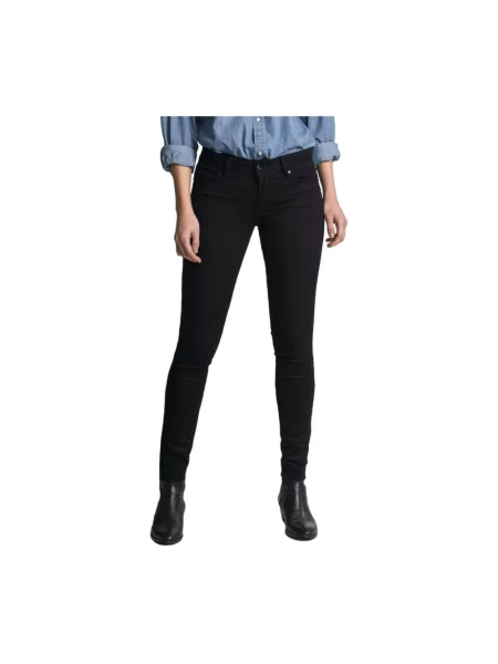 Skinny jeansy skinny Salsa push-up czarne