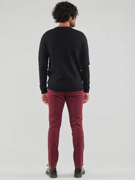 Kötött v-nyakú szvetter Jack & Jones fekete