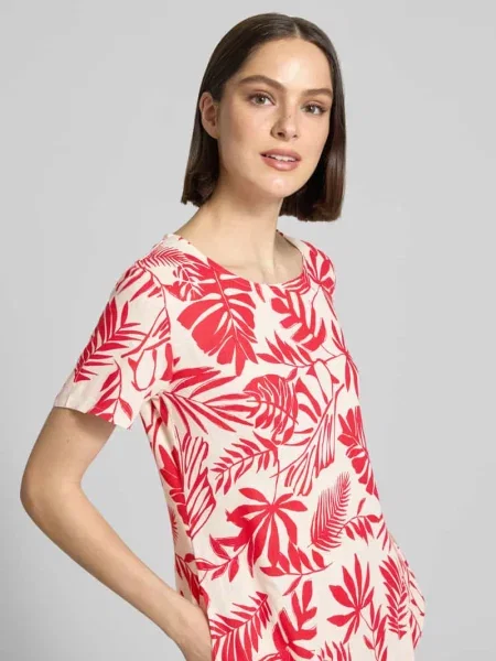 Sukienka w kroju relaxed fit z mieszanka model Tara' Zabaione czerwona