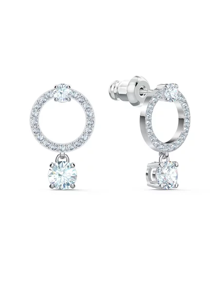 Swarovski Cercei Attract Circle' argintiu