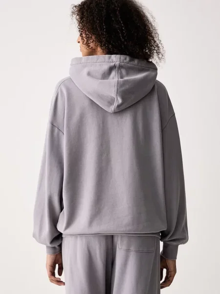Calvin Klein Jeans bluza z kapturem z bawełną szara