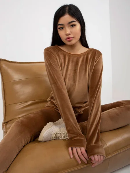 Hlače Fashionhunters rjava