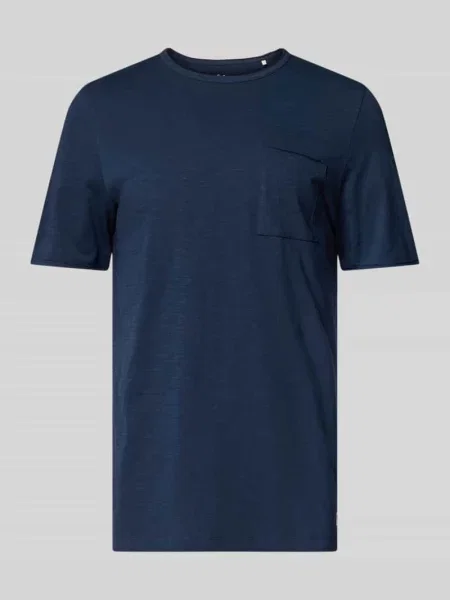 T-shirt o kroju regular fit z czystej bawełny S.oliver Red Label granatowa
