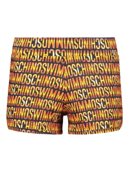 Pantaloni scurți Moschino cu autograf portocaliu
