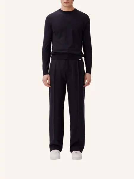 Studio Seidensticker Sweter O Kroju Regular Fit blau granatowy