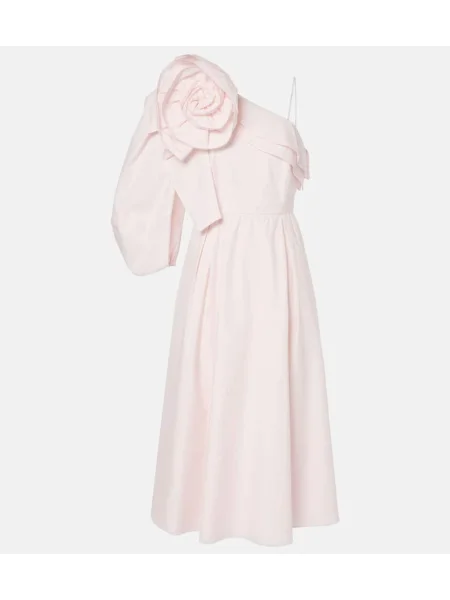 Rochie midi Dorothee Schumacher cu model floral până la genunchi din poplin roz