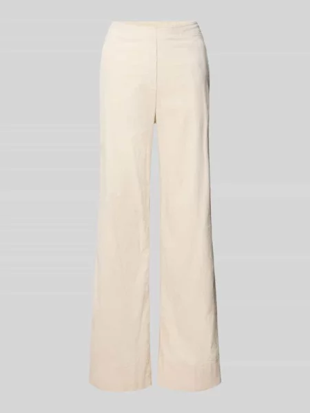 Spodnie sztruksowe z kieszenią z tyłu model ‘Mileni cargo’ Opus białe