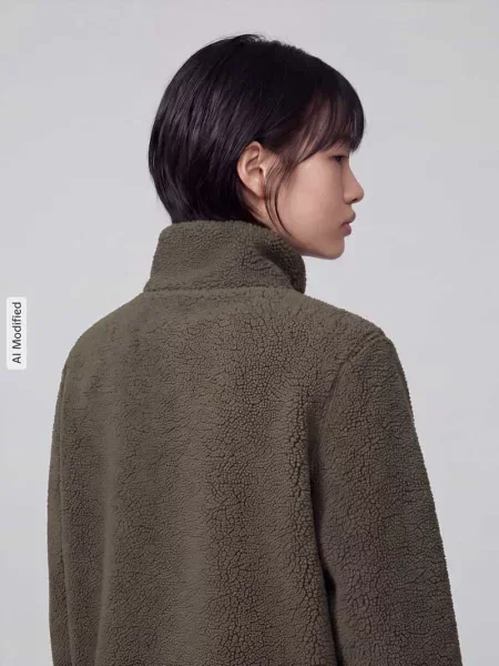 Bluza rozpinana z wysoką stójką Vero Moda oliwkowa