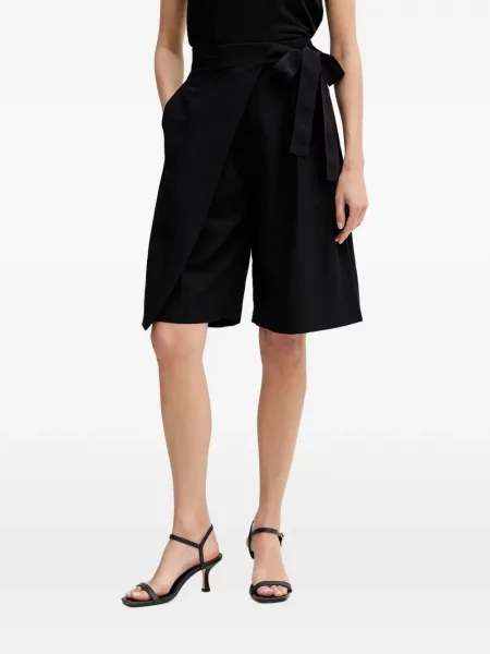 Cu centură pantaloni scurți Sisley plic negru
