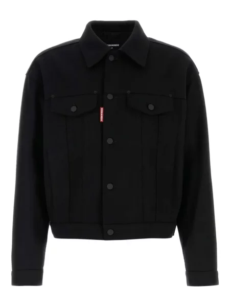 Geacă Dsquared2 de lână negru
