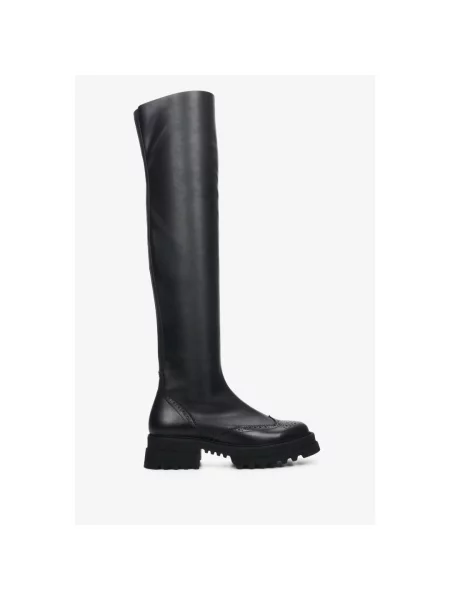 Стрейчевые ботфорты Estro черные