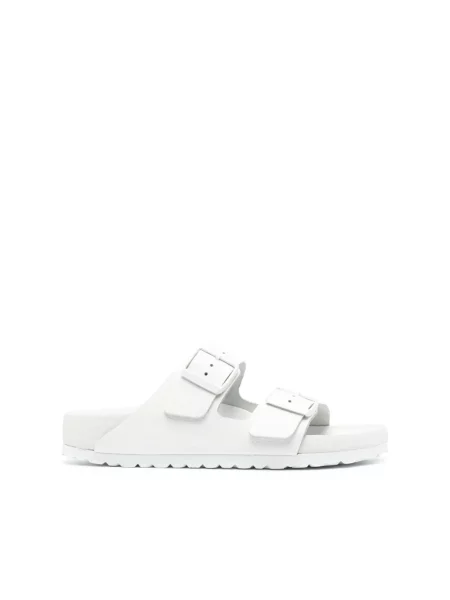 Klapki Birkenstock skórzane białe