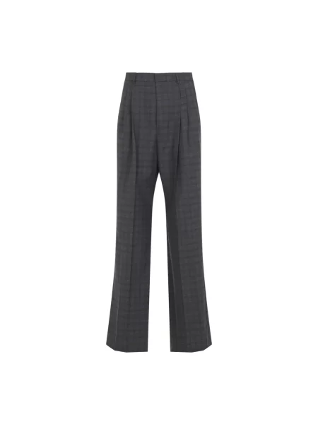 Spodnie Dries Van Noten wełniane szare