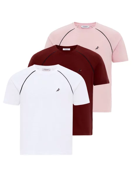Moxx Paris Tricou roz / roșu / negru alb