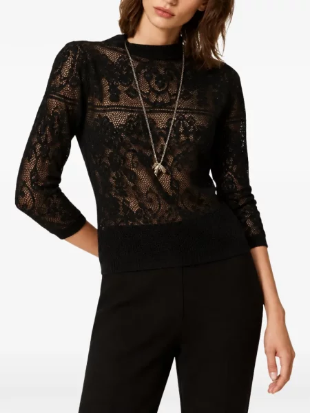 Heláncă Twinset din jacard negru
