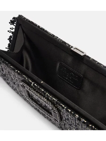 Geantă plic Roger Vivier negru