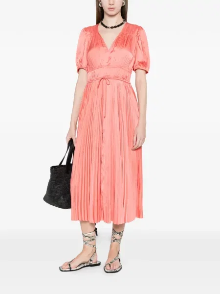Rochie midi Ulla Johnson până la genunchi de costum roz