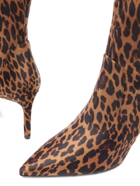 Botine Stuart Weitzman cu imagine cu model leopard maro