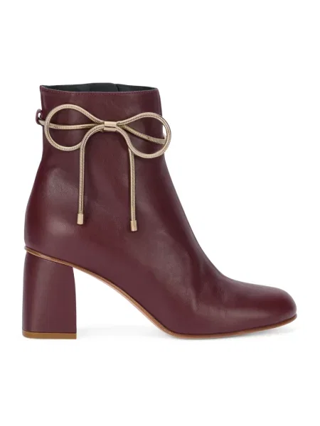Botki Red Valentino skórzane czerwone