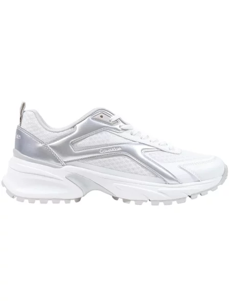 Pantofi alergare Calvin Klein plasă alergare alb