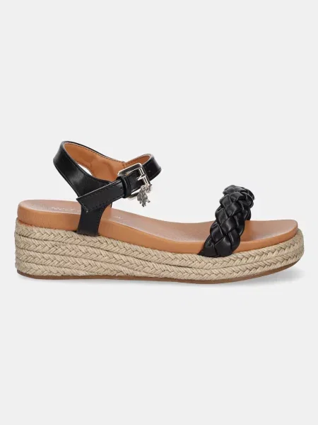 Сандалі U.S. Polo Assn. ASTRID на танкетці чорний