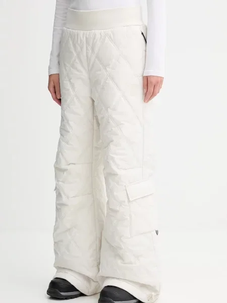 BOSS spodnie szerokie high waist beżowy