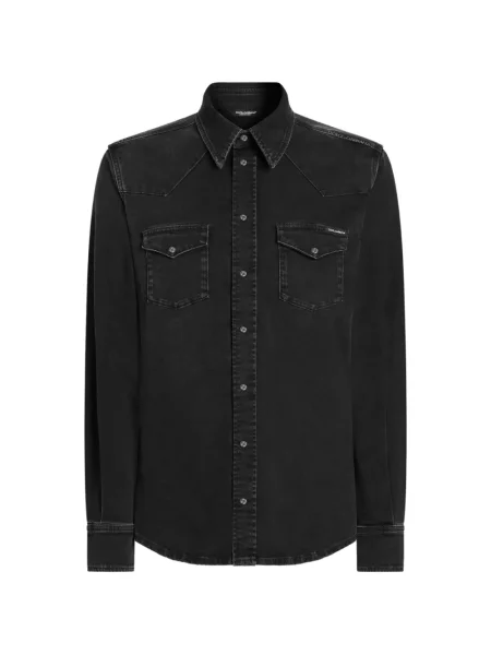 Cămașă de blugi Dolce & Gabbana negru
