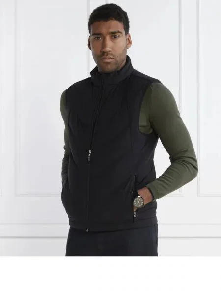 BOSS GREEN De puf vestă V_Titanium negru