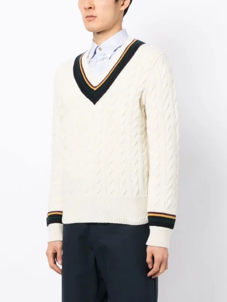 Поло тениска Polo Ralph Lauren бродирана на райета бяло