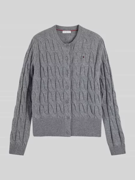 Kardigan rozpinany z wełny z detalem z logo Tommy Hilfiger