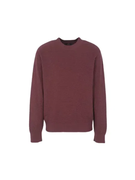 Sweter Armani Exchange klasyczny brązowy