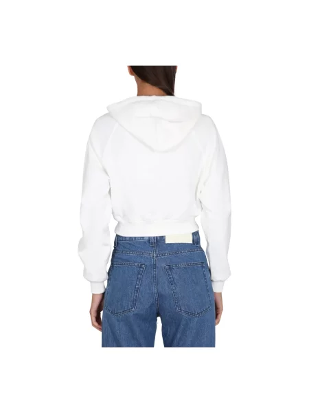 Bluza z kapturem Sunnei z kapturem z logo beżowa