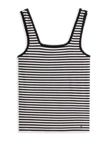 TOMMY HILFIGER Top črna bela