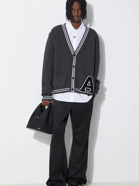 Шерстяной кардиган Ambush серый