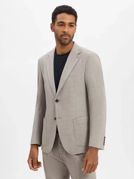 Strellson Marynarka Garniturowa Arndt Slim Fit beige beżowa